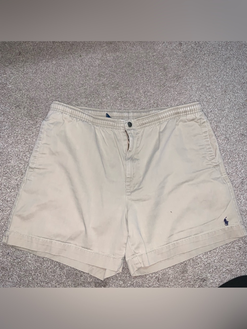 Polo by Ralph Lauren Light Beige Elastic-Waist Bermuda Shorts